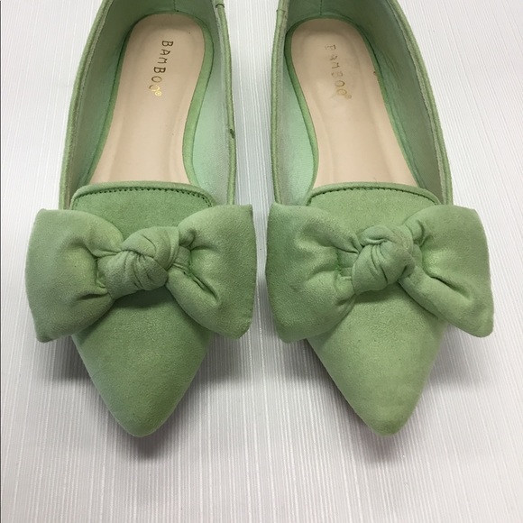 Bamboo Soft Green Flats - Picture 2 of 6